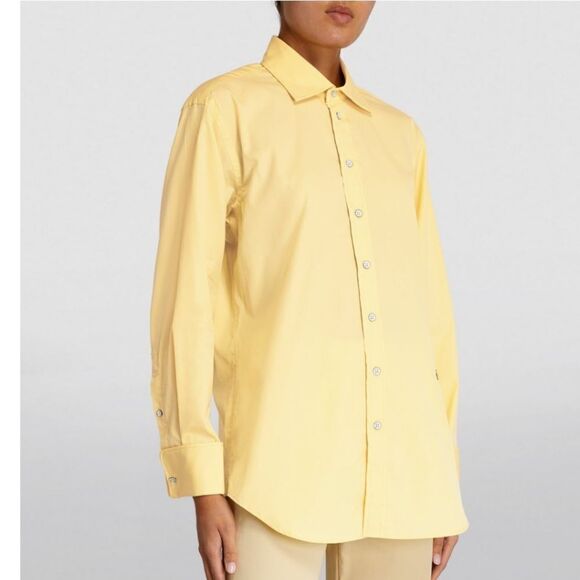 Rag & Bone Diana Poplin Button Up Shirt Oversized Yellow NEW - Picture 12 of 14